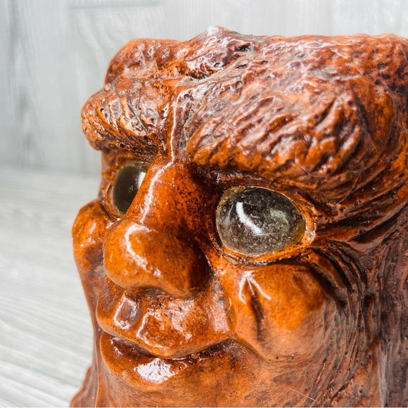 Vintage Matchless Candle Holder Sculpted Clay Tree Face 1975 Jason Christoble - Picture 8 of 16